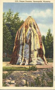 Teepee Fountain - Thermopolis WY, Wyoming - Linen