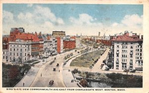 Bird's -Eye View Commonwealth Ave. in Boston, MA East from Charlesgate West.