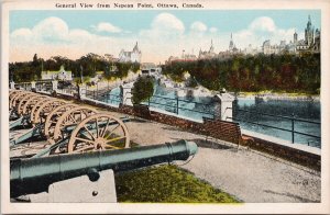 Nepean Point Ottawa Ontario ON Ont Cannons Unused Postcard E79