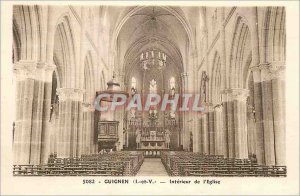 Postcard Old Cuicnen (I and V) Interior of the Church