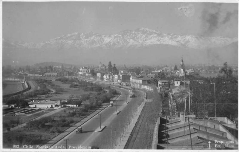 Santiago Chile Scenic View Real Photo Antique Postcard J44276