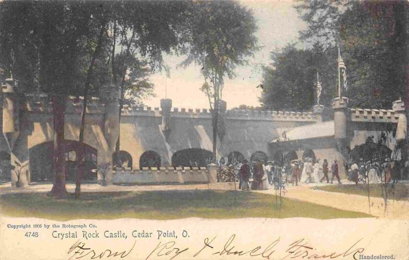 Crystal Rock Castle Amusement Park Cedar Point Ohio 1907 Rotograph postcard