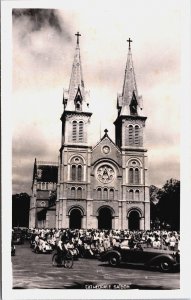 Vietnam Cathedral Saigon Ho Chi Minh City Cochinchina RPPC C063