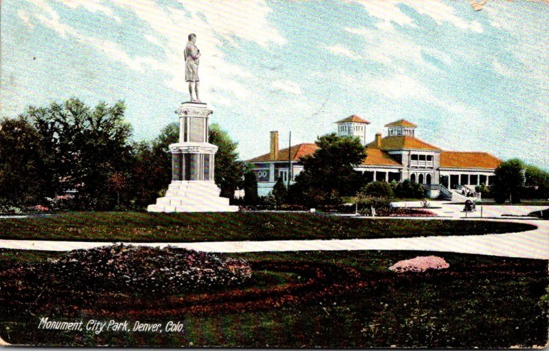 Colorado Denver City Park Monument 1909