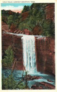 Vintage Postcard 1920's Lula Falls Look Out Mountain Tenn. Tennessee LM Mullinix