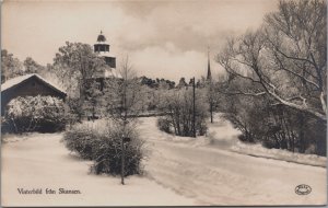 Sweden Vinterbild fran Skansen Stockholm Vintage RPPC C145