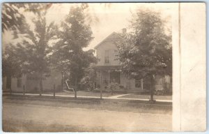 c1910s Street View of House & Doctor Miranda RPPC Woodwork Trim Real Photo A134