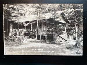 Vintage Postcard 1950 Royal Pine Camps, Burnham, ME (REAL PHOTO)