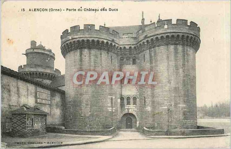 Old Postcard Alencon Orne Gate Chateau des Ducs