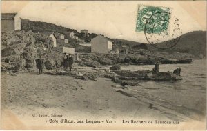 CPA SAINT-CYR-sur-MER LES-LECQUES - Les Rochers de Tauroentum (1111388)