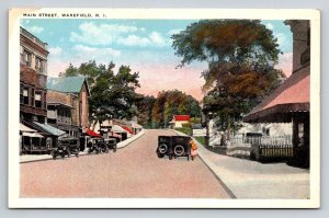 Main Street  Wakefield  Rhode Island Postcard