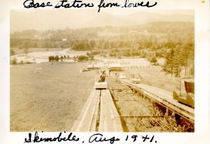 NH - North Conway. Mt Cranmore Skimobile, 1941. Base Station from Lower Tram