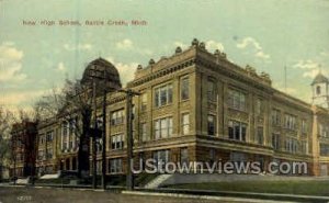High School - Battle Creek, Michigan MI Postcard