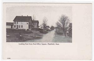 Street Scene East From Post Office Square Plainfield Massachusetts postcard