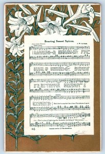 1911 Bearing Sweet Spices Music Song Ludlow Vermont VT Antique Posted Postcard