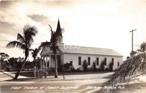 Florida Fl RPPC Postcard c1940s DELRAY BEACH First Church of Christ Scientist