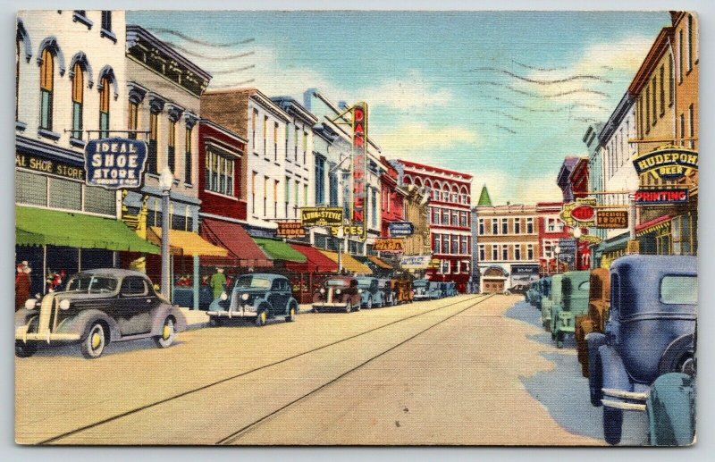 Details about   Covington Kentucky~Pike Street~Hudepohl Beer~Dan Cohen Store~1940 Kraemer Art PC 