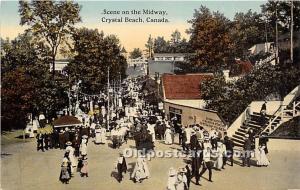 Scene on the Midway Crystal Beach, Canada Unused 