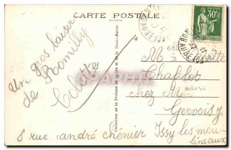 Romilly sur Seine Old Postcard The new hotel Post