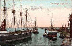 Port Tampa, Tampa, Florida - boats - posted 1910