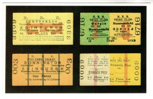 Railroad Train Tickets Postcard, Railway