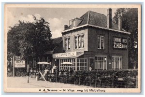 Zeeland Netherlands Postcard Nieuwe Vlissingscheweg Near Middelburg c1930's