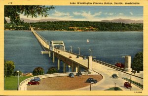 WA - Seattle. Lake Washington Pontoon Bridge