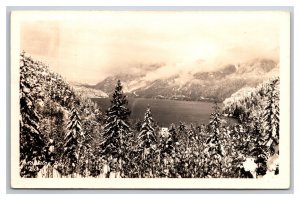 RPPC Winter View Horseshoe Bay British Columbia Canada UNP Postcard U25