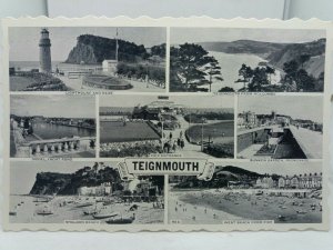 Vintage Postcard Multiview Teignmouth Lighthouse Model Yacht Pond Shaldon Beach