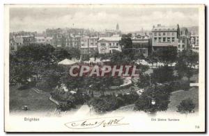 UK Brighton Old Postcard old Steine ​​Gardens