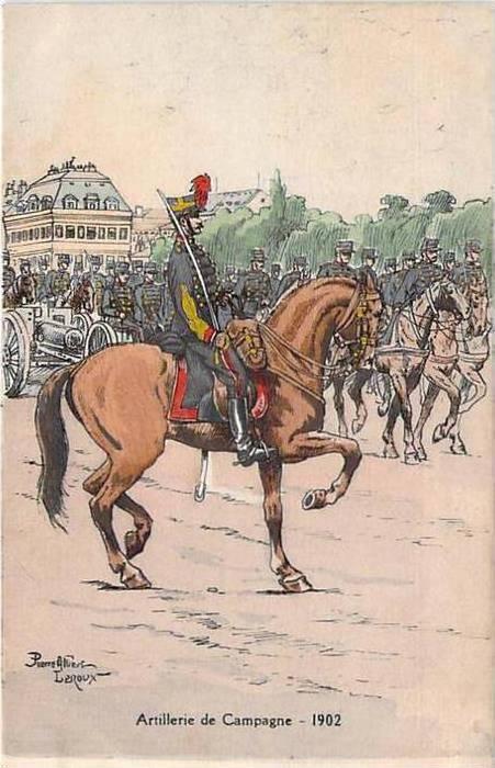 Militaria - Artillerie de Campagne, 1902 (Illustrateur Pierre Albert leroux)