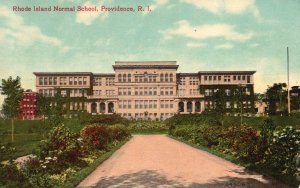 Vintage Postcard Rhode Island Normal School Building Providence Rhode Island RI