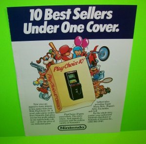 Super Mario Bros Arcade FLYER PlayChoice 10 Original Video Game Art Nintendo