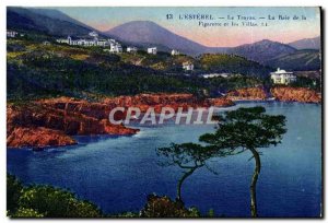 Old Postcard L & # 39Esterel Travas The Bay of Figarette and villas