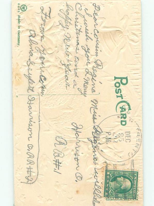 Divided-Back CHRISTMAS BIRDS SCENE Pretty Postcard W8496