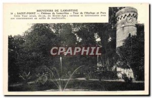 Postcard Old Remembered Lamartine Saint Point Lamrtine Castle Tower and park ...