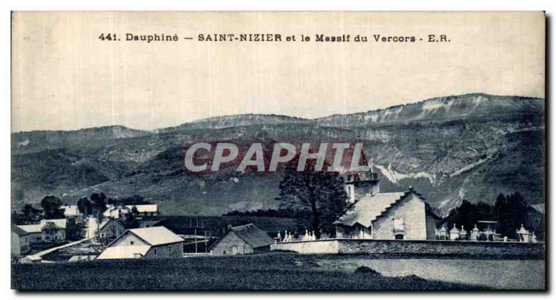 Old Postcard Dauphine Saint Nizier and the Massif du Vercors