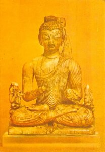 Buddha With Two Attendants, Ivory Gupta Sculpture 