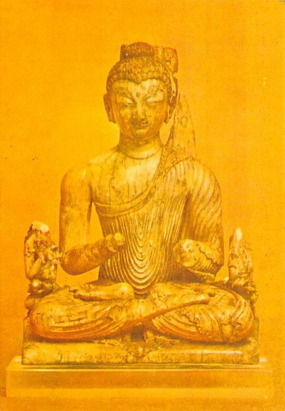 Buddha With Two Attendants, Ivory Gupta Sculpture  