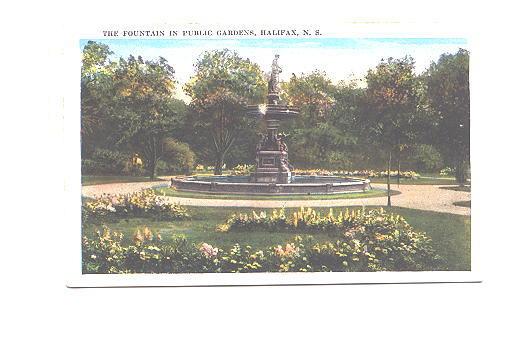 The Fountain in Public Gardens Halifax Nova Scotia,