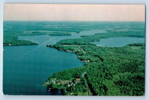 1983 Aerial View Metz's Resort On Butternut Lake Park Falls Wisconsin Postcard