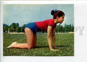 3104733 USSR Gymnastics young girl body stocking Old phot #2-18