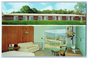 c1950's Dillard Motel & Restaurant Multiview Bedroom Dillard Georgia GA Postcard
