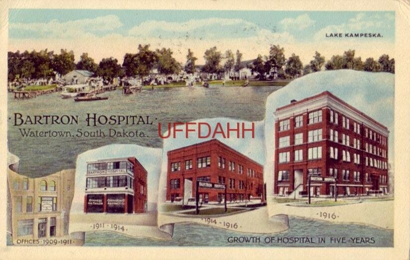 BARTRON HOSPITAL, WATERTOWN, SD Growth of hospital in 5 years 1919 Lake