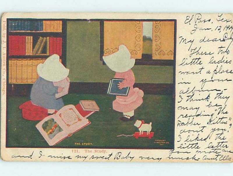 Pre-1907 THE STUDY - SUNBONNET TWINS READING BOOKS HL4847