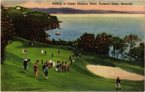 PC GOLF, BERMUDA, TUCKER'S TOWN, CASTLE HARBOUR GOLF, Vintage Postcard (b45302)