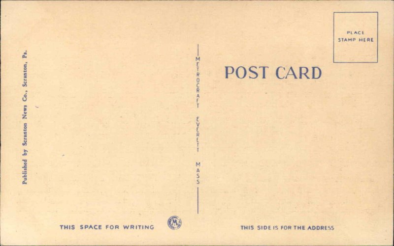 Pennsylvania PA Marvine Colliery Coal Mining c1930s-40s Linen Postcard