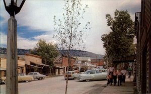 Virginia City Montana MT Classic 1950s Cars Street Scene Vintage Postcard