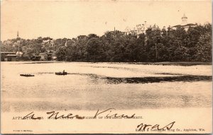 Vtg Appleton Wisconsin WI River Scene Lawrence University 1905 Tuck Postcard