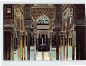 Postcard Columns, Lions' Courtyard, Alhambra, Granada, Spain